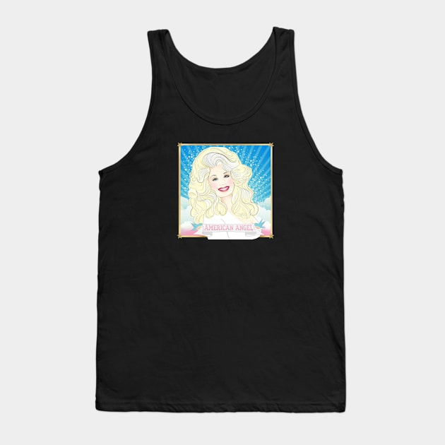 Dolly Parton American Angel Tank Top by LittleBunnySunshine